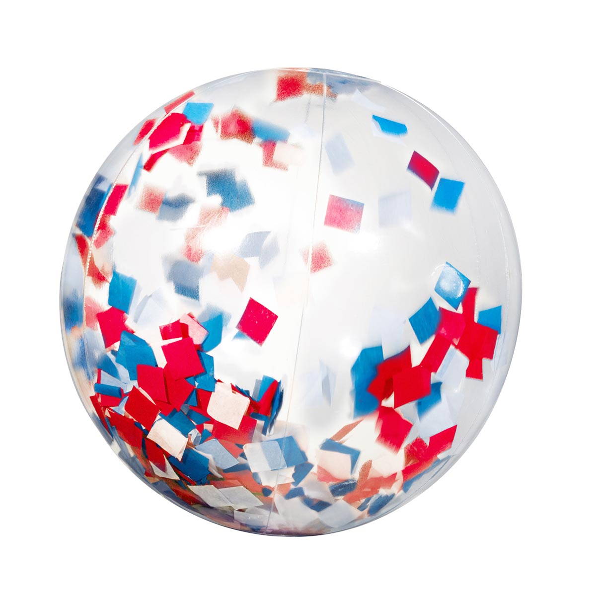 16" Red, White and Blue Confetti filled Beach Ball 4
