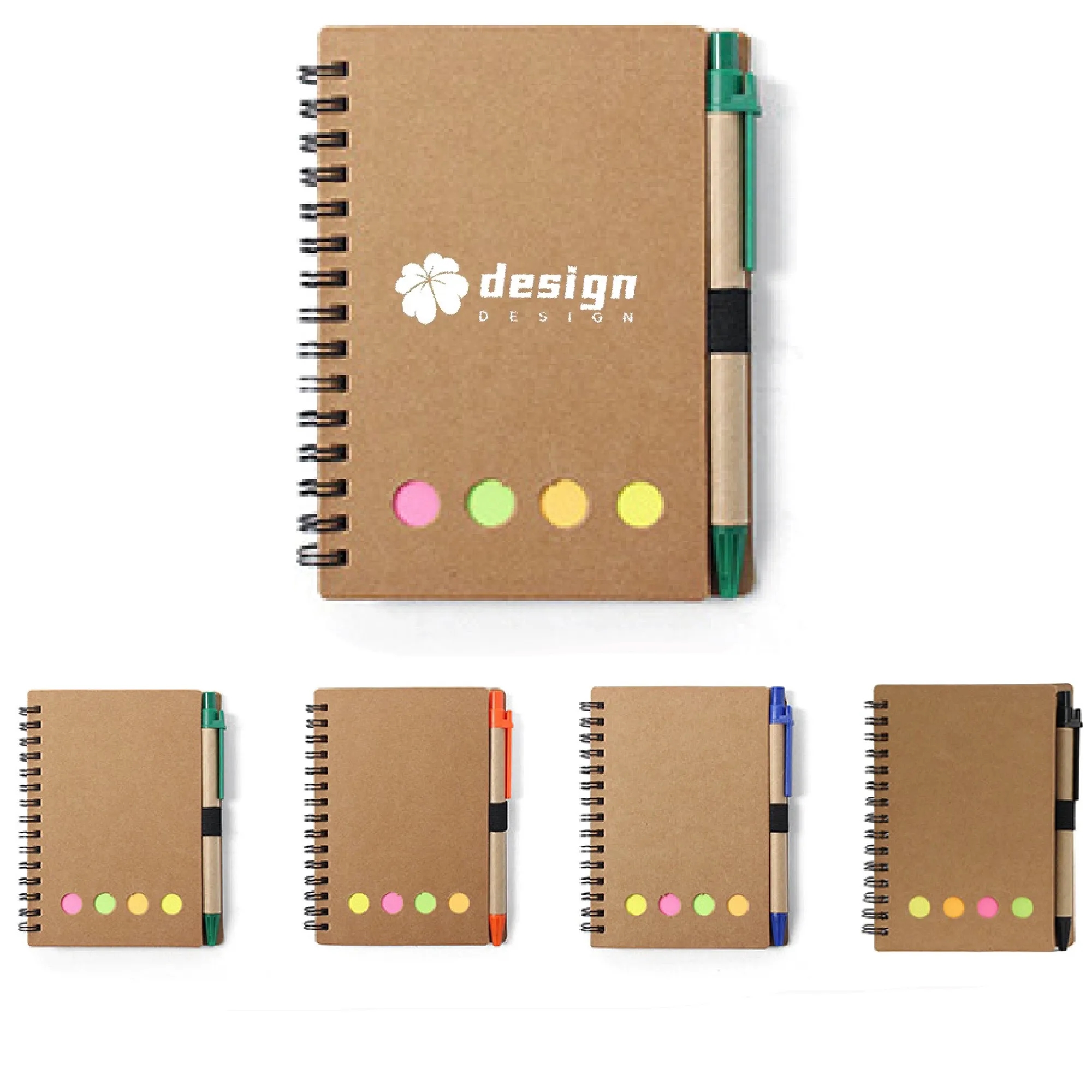 Notebook With Pen And Sticky Flags MOQ 50PCS