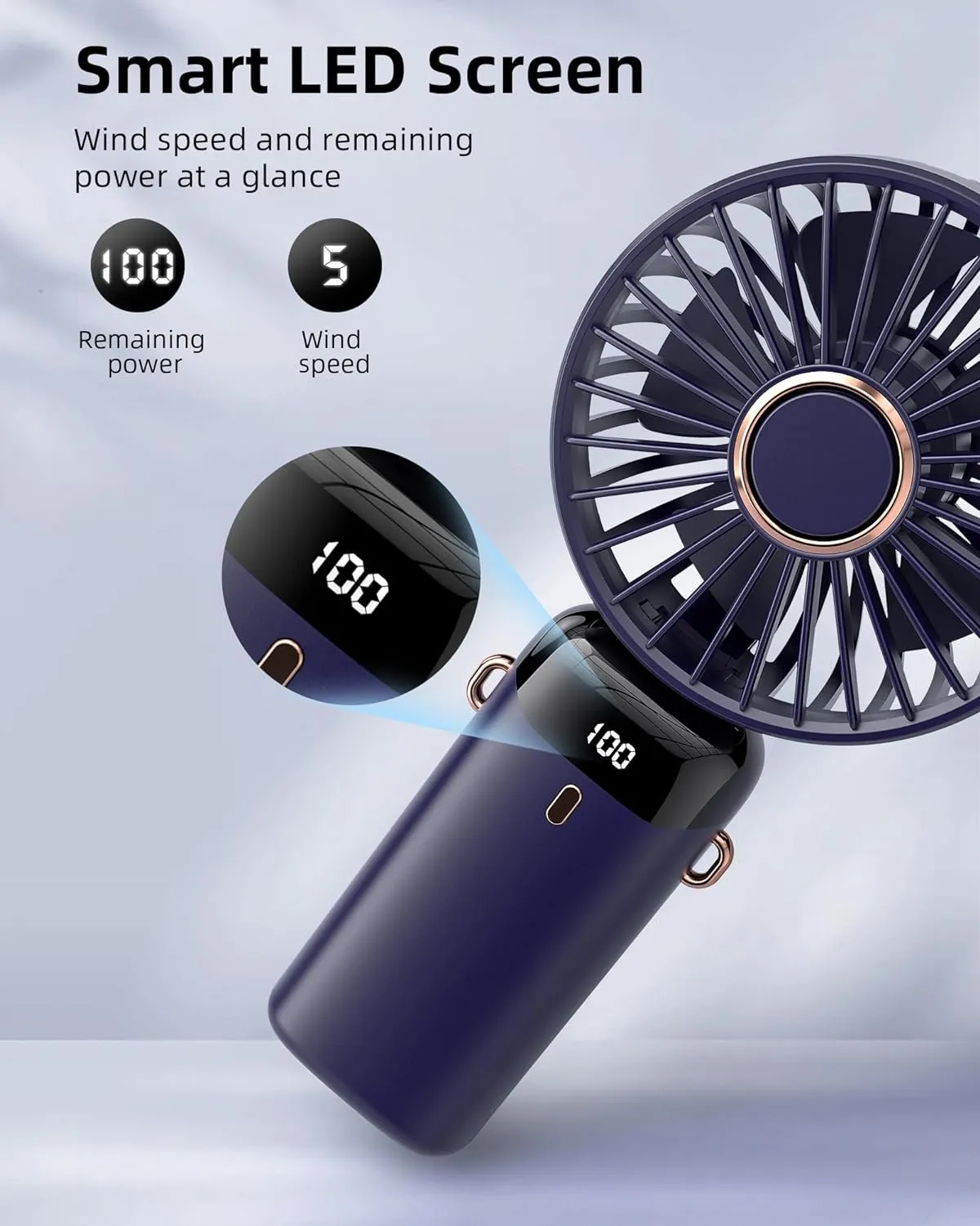 3,000mAH Handheld Fan 6