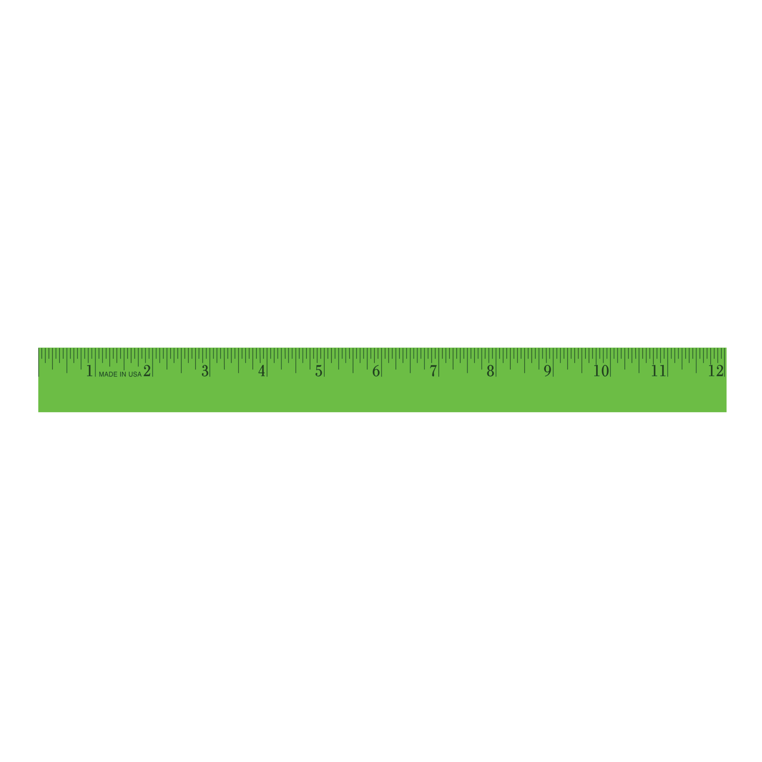 12" Enamel Wood Ruler - English Scale 11