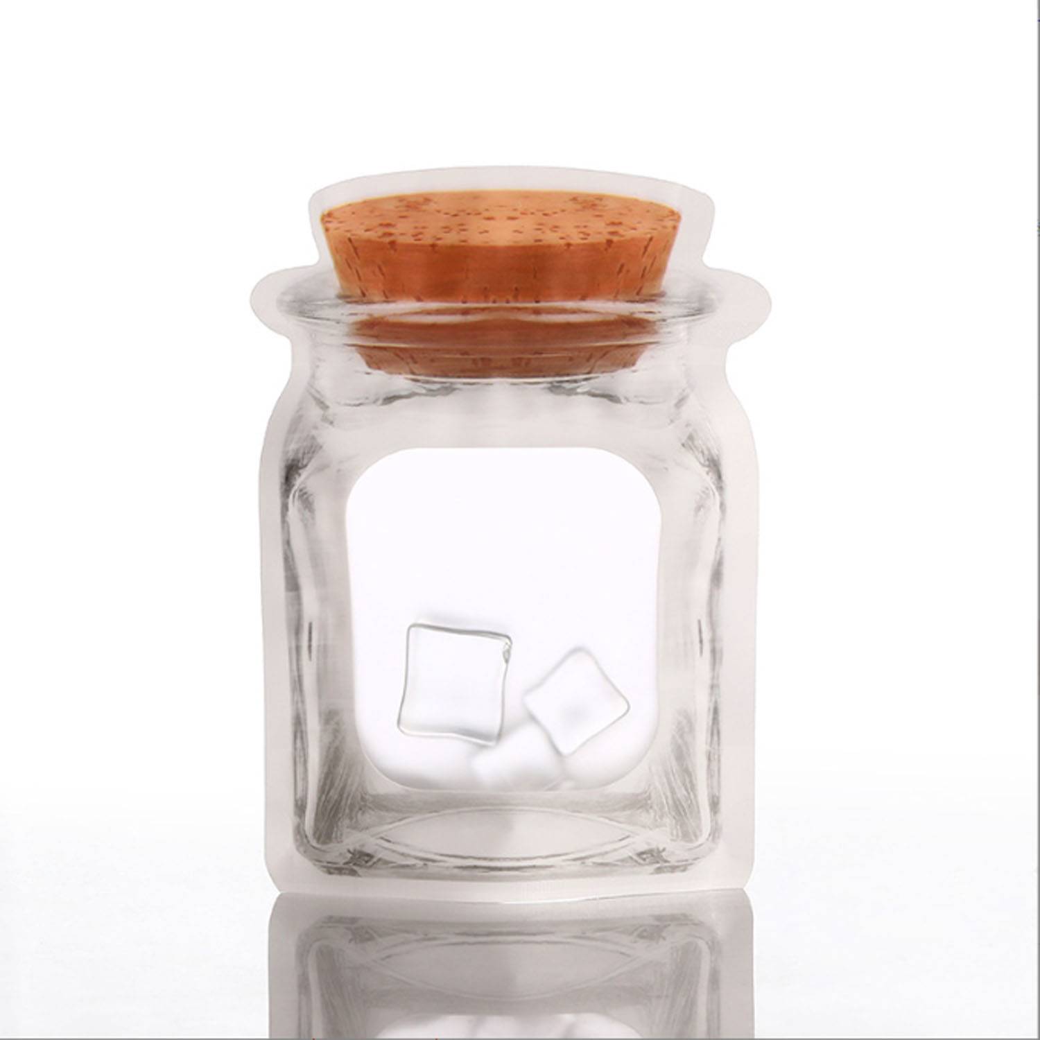 100pcs Small Reusable Bottle-Shaped Food Storage Bag 6