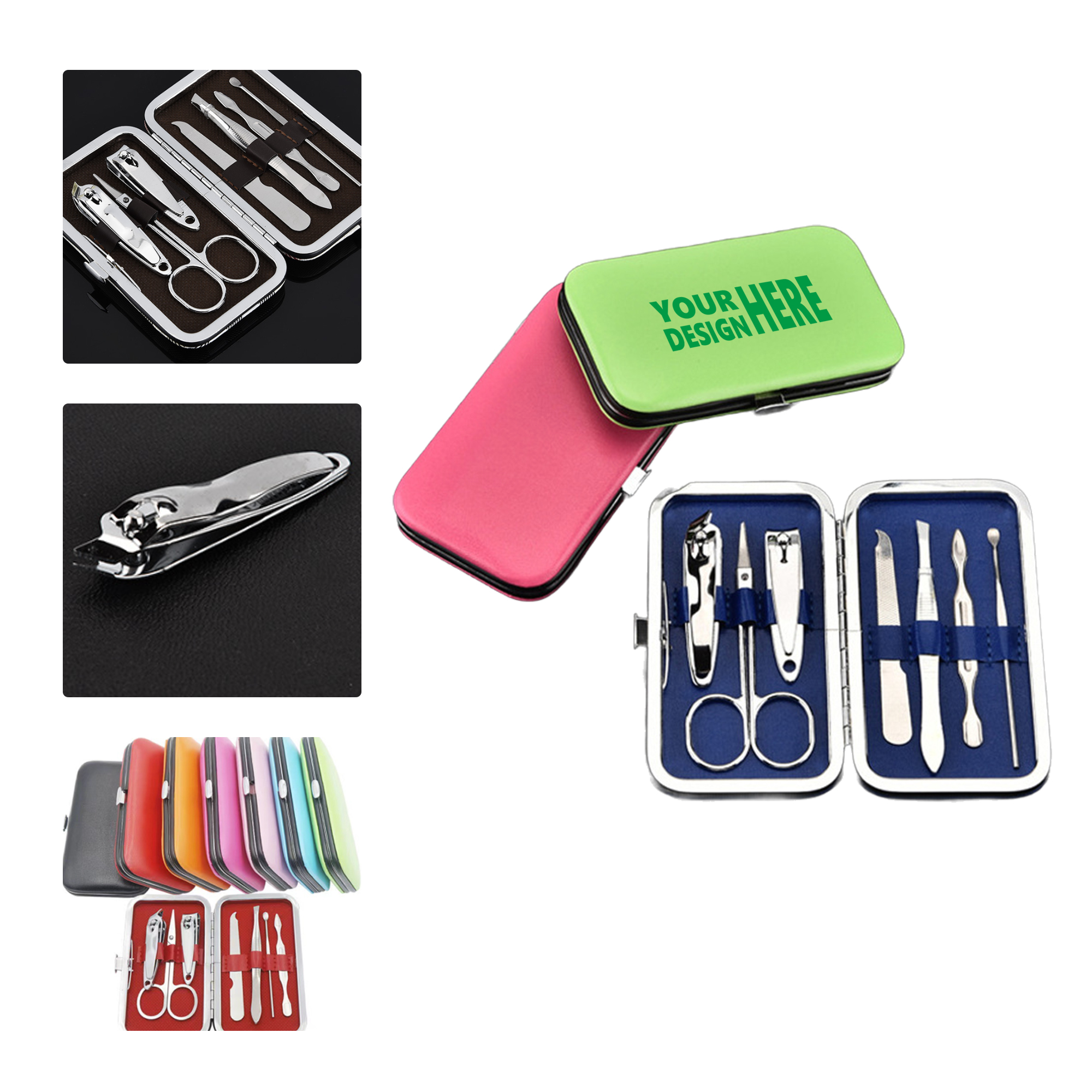 MOQ 50 7-Piece Nail Clipper Set Custom Logo Manicure Kit 2