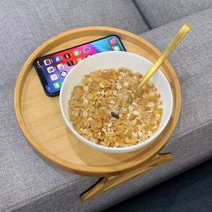 Bamboo Armrest Couch Tray Table 5