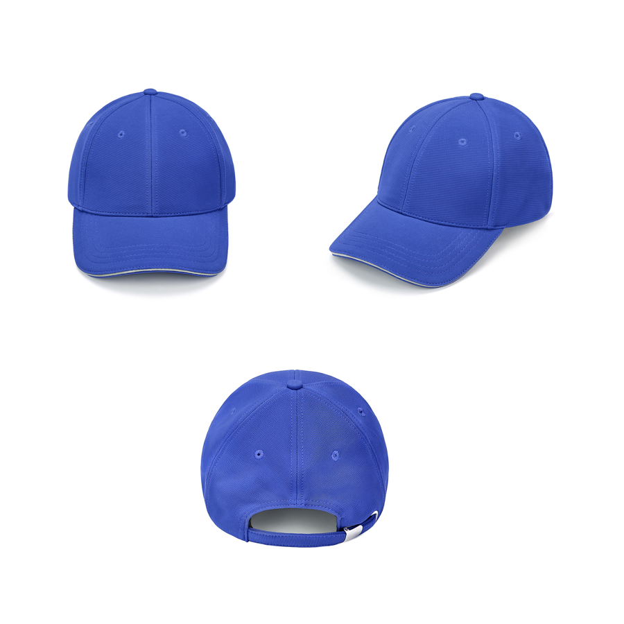 Stock Solid Color Polyester Ottoman 6 Panel Cap, Double 21