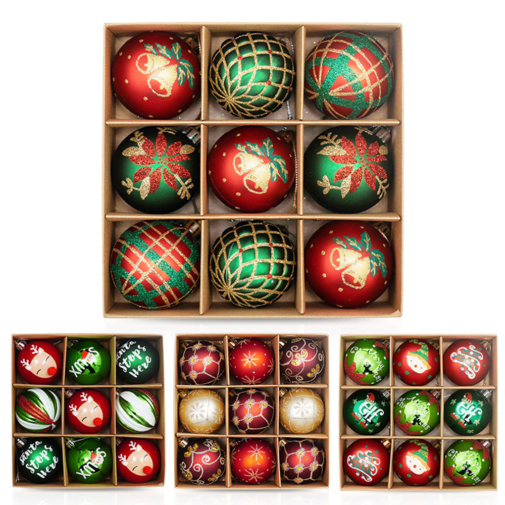 Christmas Tree 9pcs 6cm Colored Balls