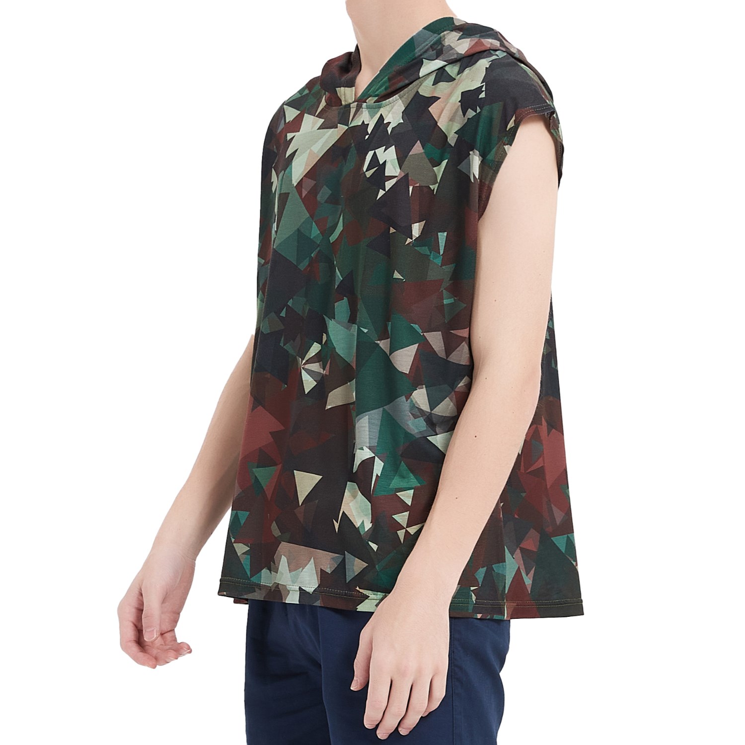 Unisex 180G Cotton Feel Jersey Knit Soft Sleeveless Hoodie 5