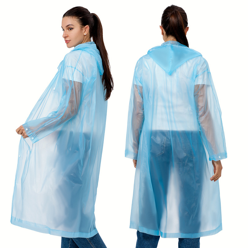 EVA Button Poncho Rain Coat 2