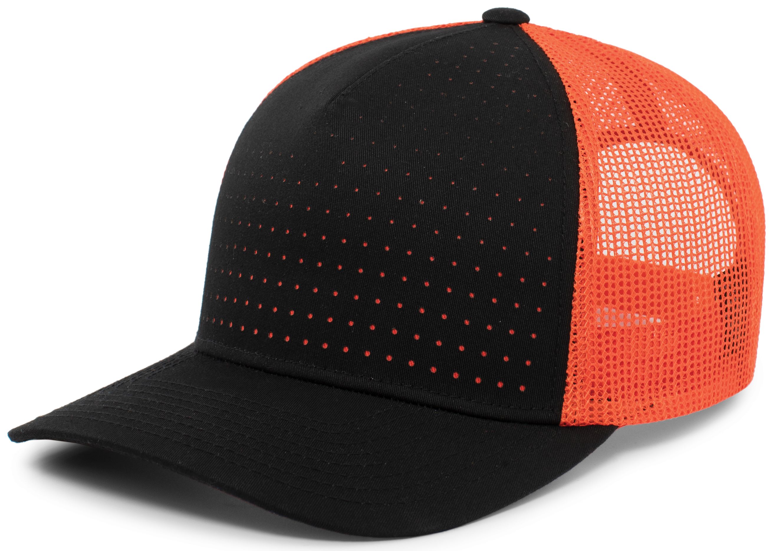 Perforated 5-Panel Trucker Snapback Cap 15