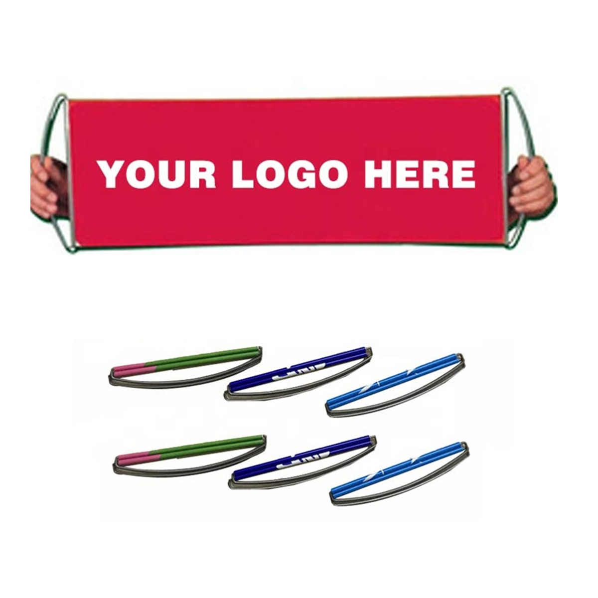 PET Hand Advertisement Flag Banner 2
