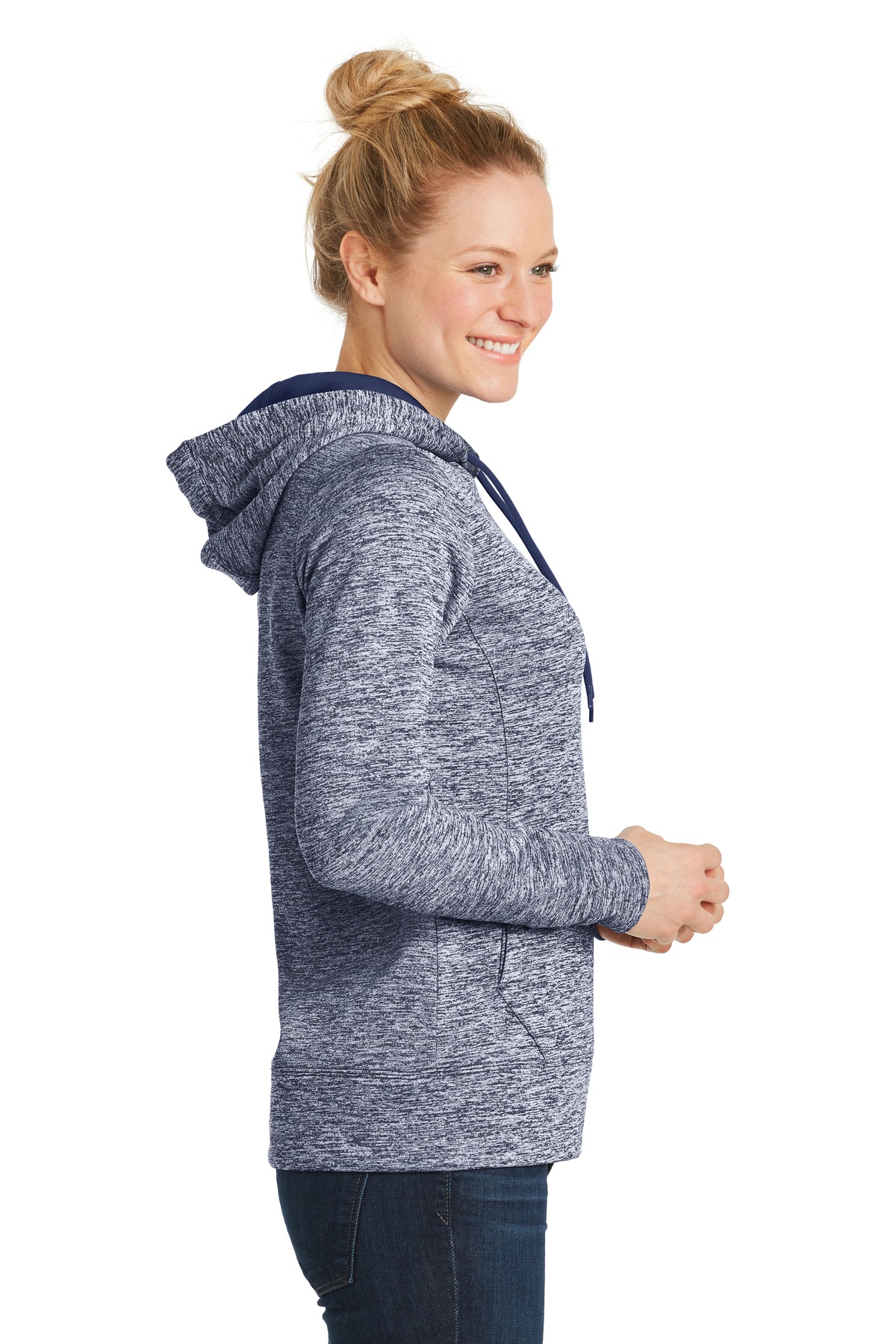 Sport-Tek Women's PosiCharge Electric Heather Fleece Hooded Pullover. LST225, custom hoodie or sweatshirt with logo imprint 29