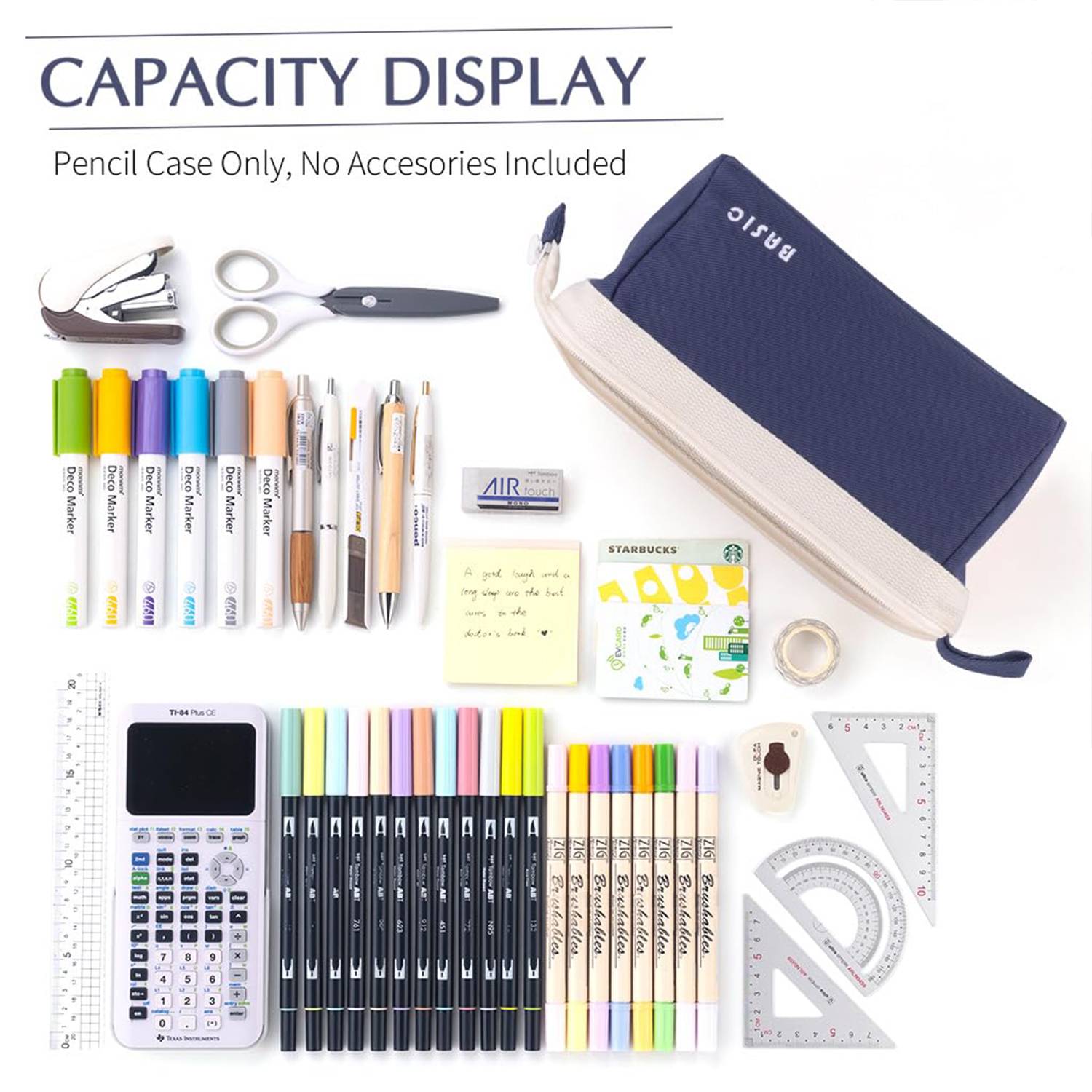 Big Capacity Pencil Pouch Portable Pen Bag School Supplies 4