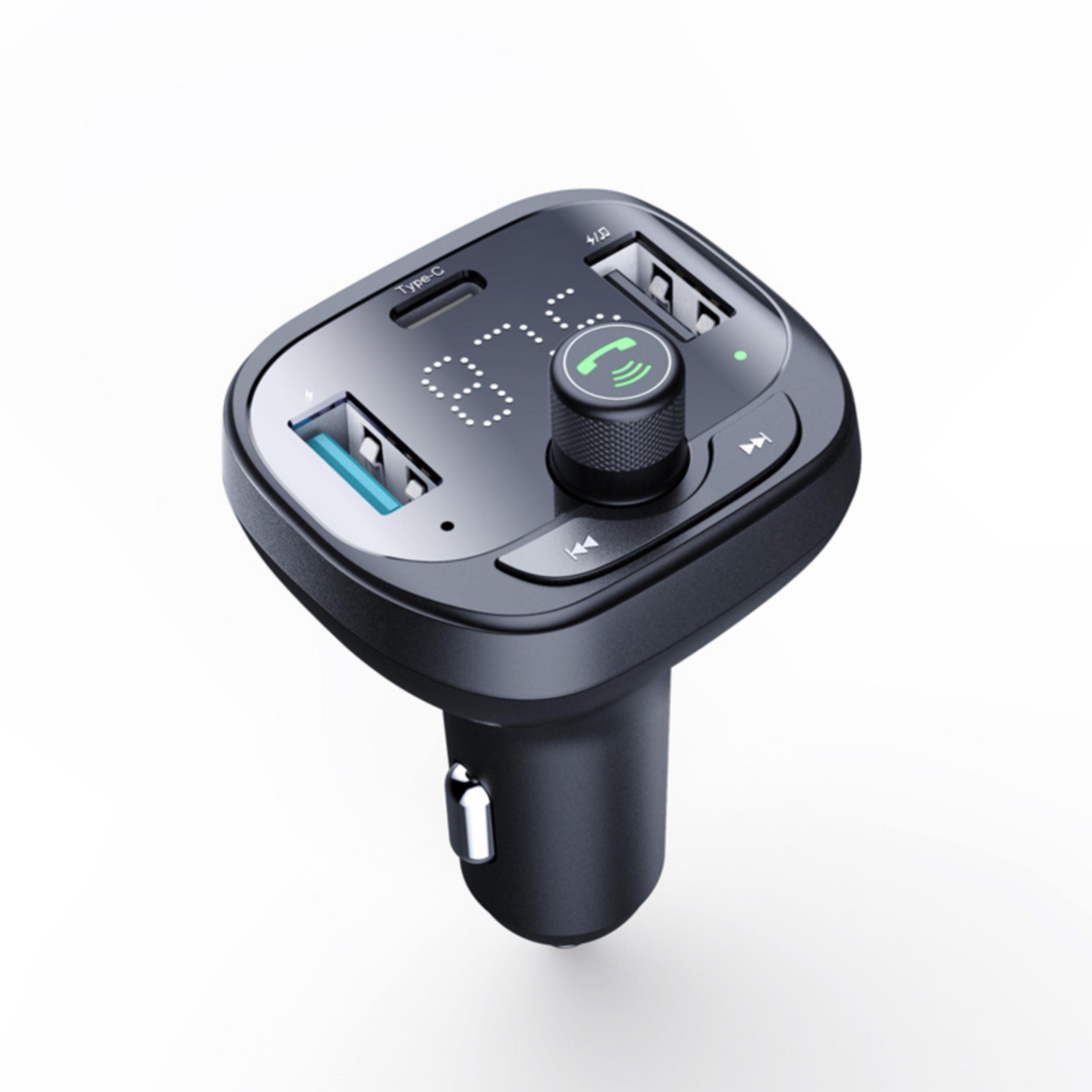 Multifunctional car charger with 5.0 Bluetooth music player 3