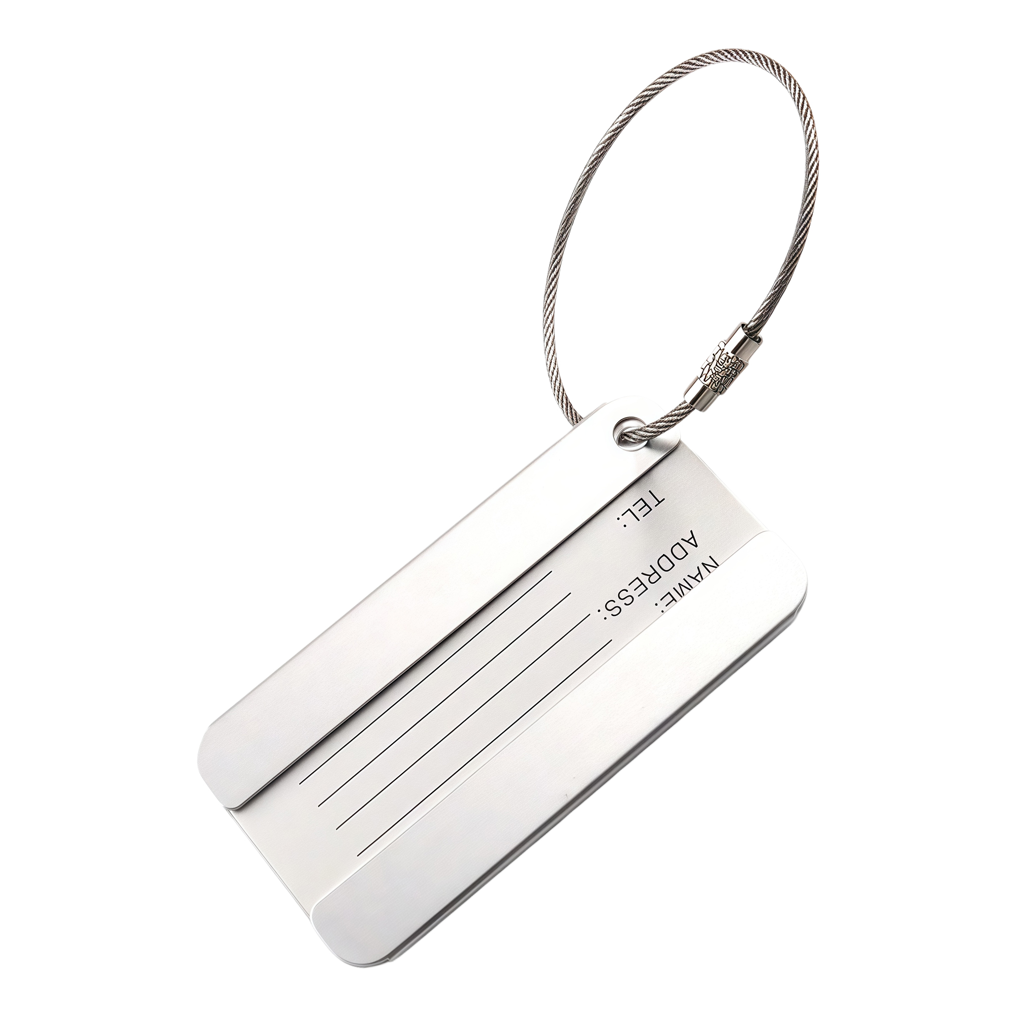 Aluminum Luggage Tag Business Gift Symmetrical Anti-Loss ID Card Holder Travel Tag for Suitcase 4