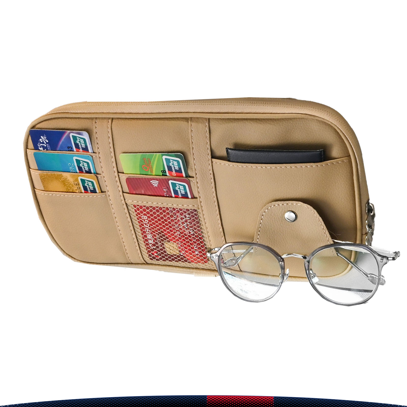Lomi PU Leather Car Glasses Organizer 3