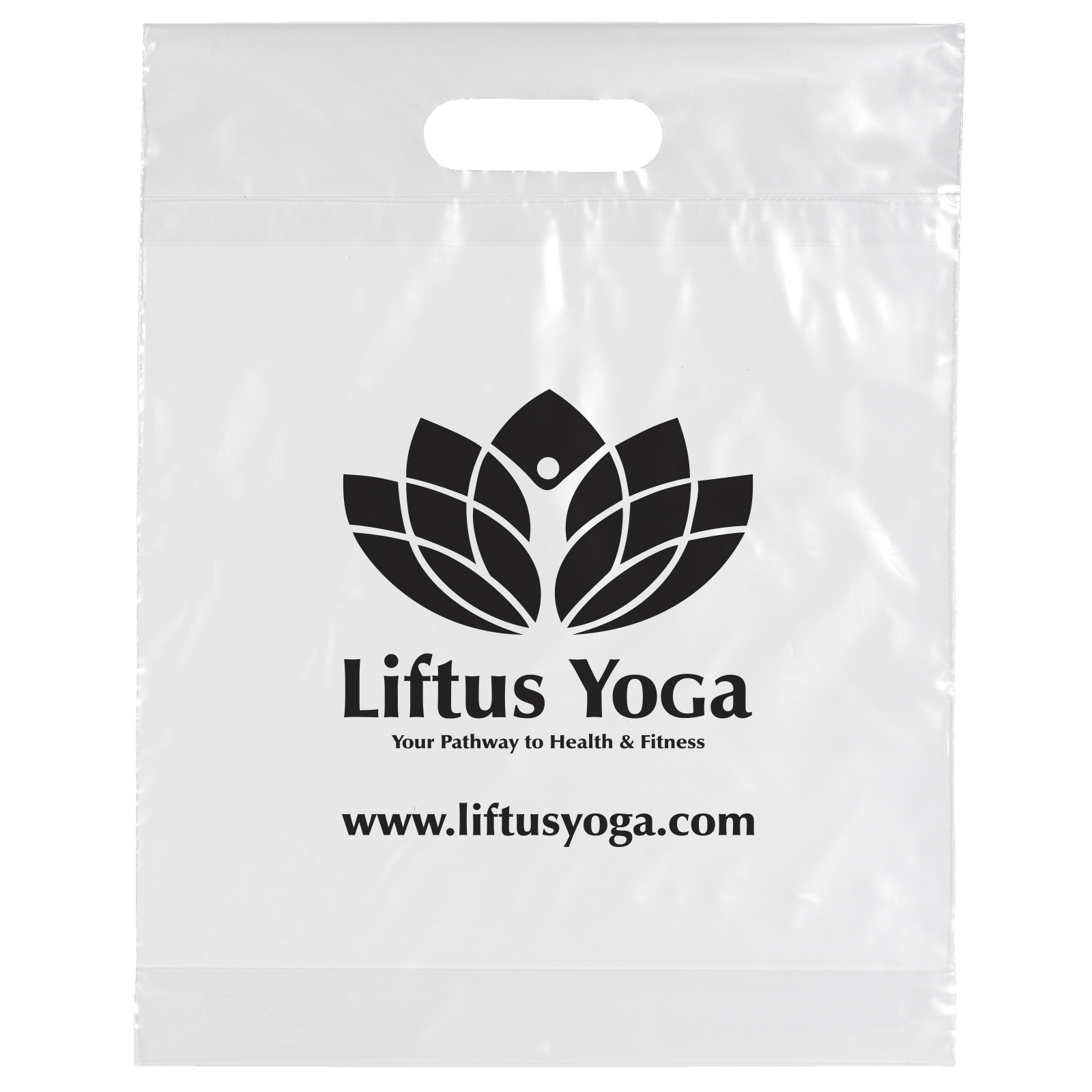 Die Cut Handle Bag - 12W x 15H x 3 - Flexo Ink Print 8