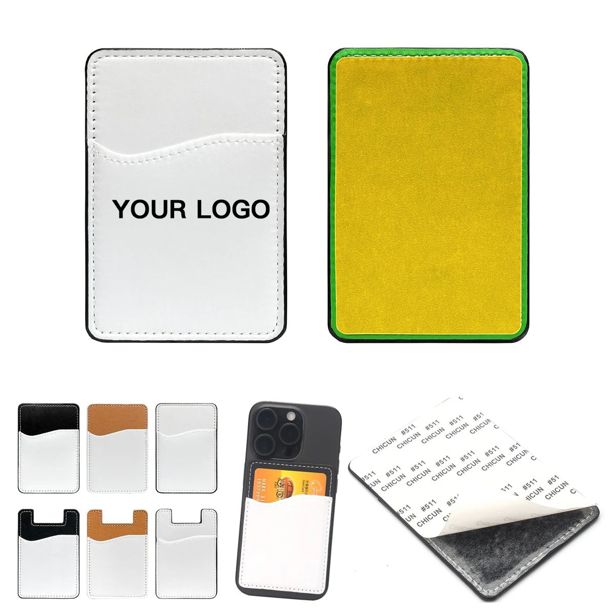 Durable Leather Card Holder for Smartphones 2