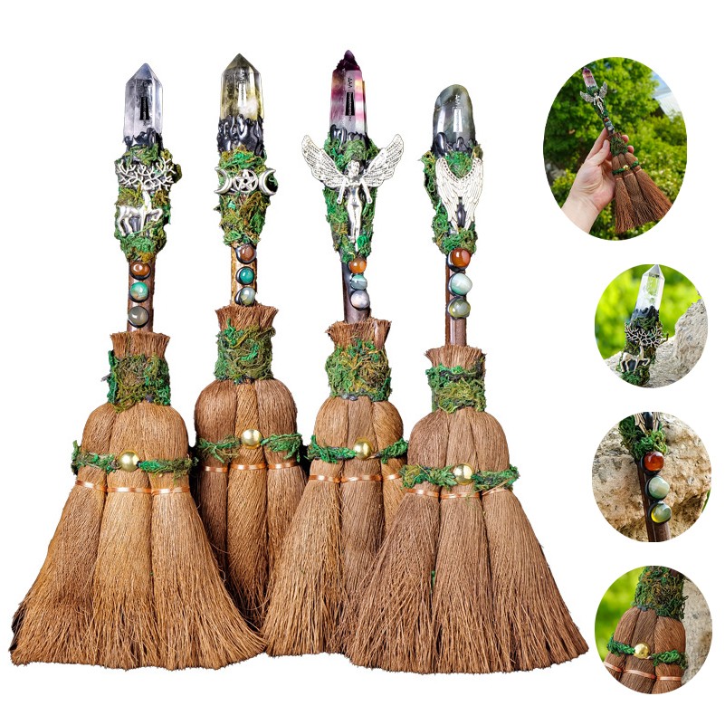 Natural Healing Crystal Home Decoration Crystal Point Magic Broom Handmade Crystal Crafts 1
