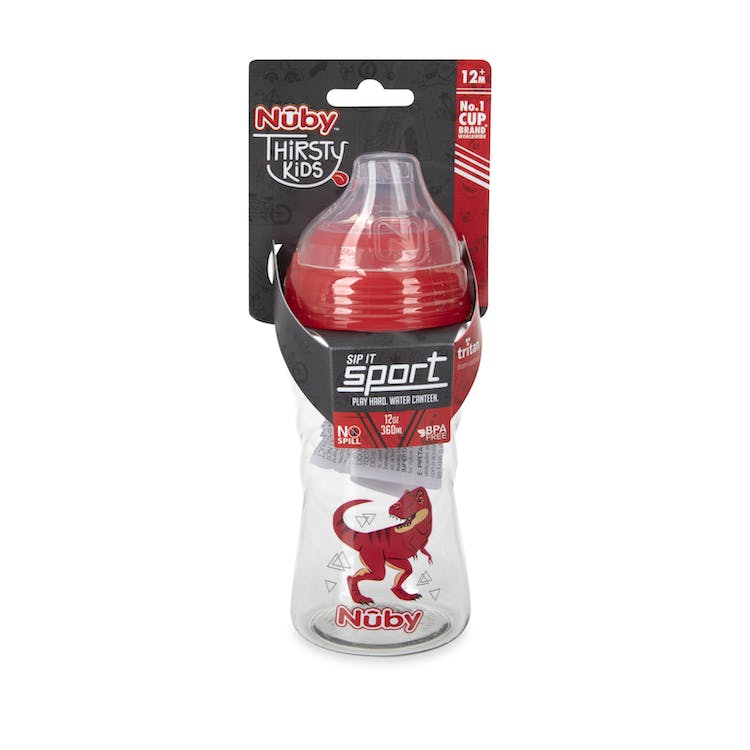Nuby No-Spill Sip-it Sport Cups with Soft Spout - 12 oz 12M+, custom stadium cup with logo imprint 2