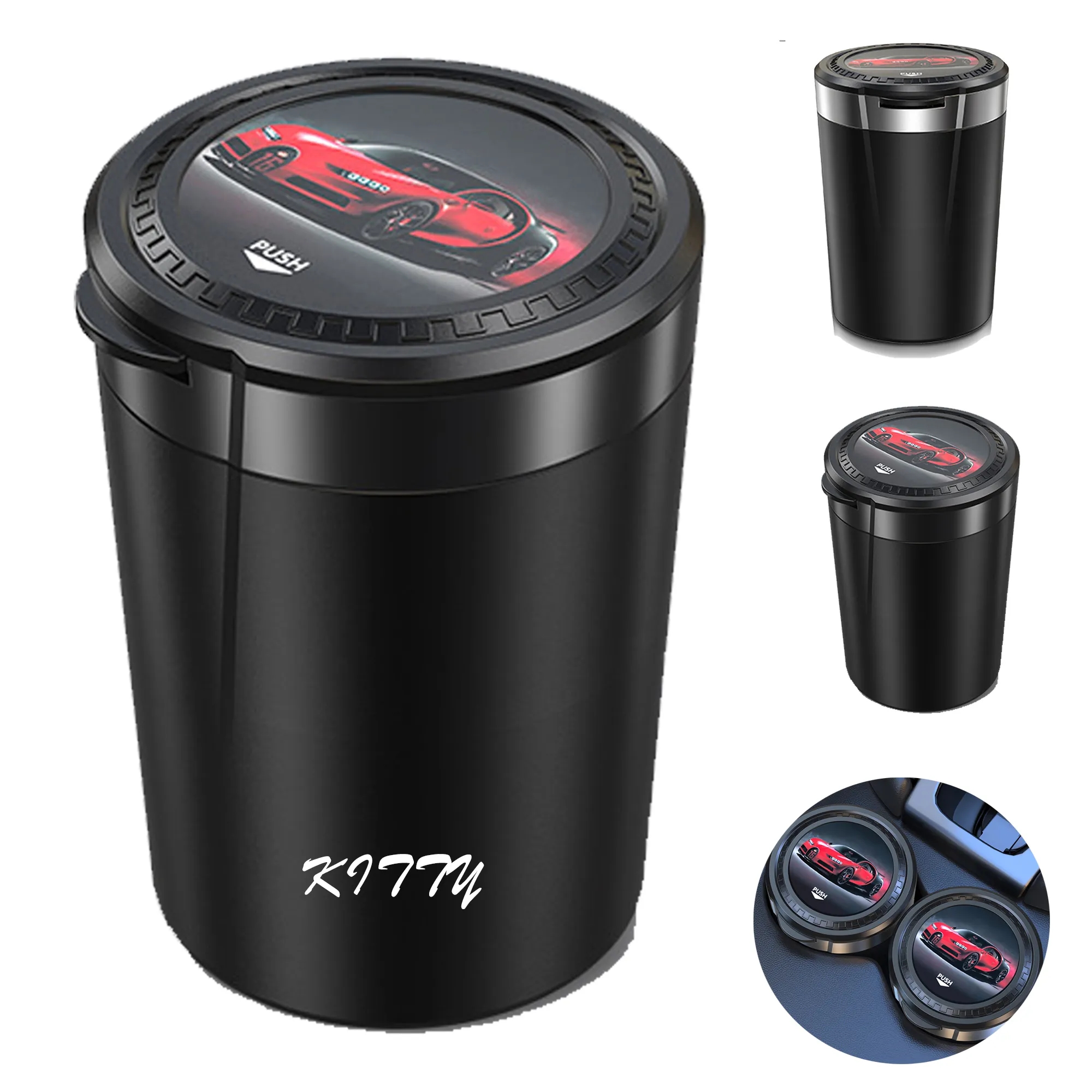 Car Ashtray With Metal Liner