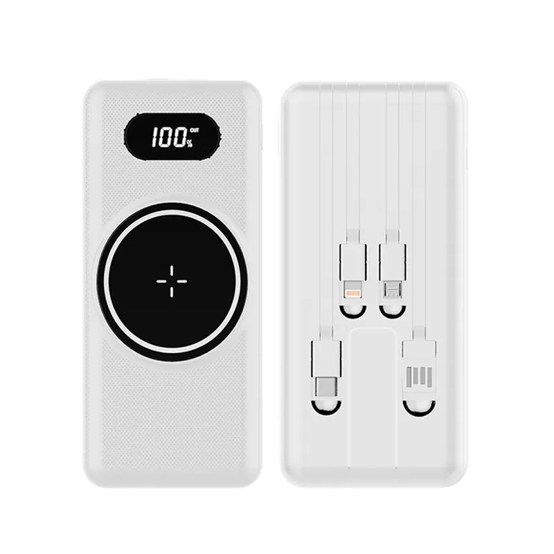 10000mAh Wireless Power Bank with Built-In Cables 4