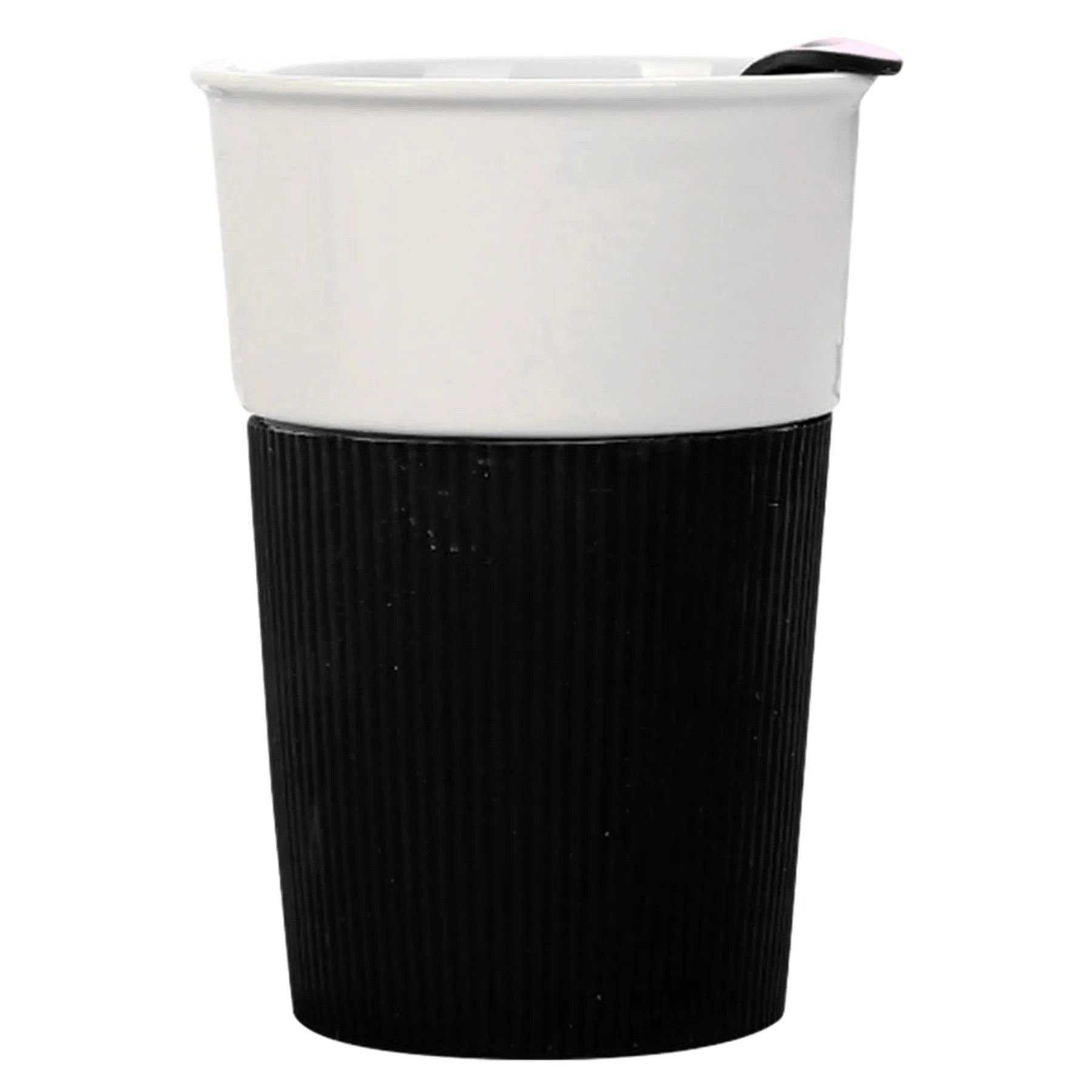 Ceramic Coffee Cup W/ Silicone Lid 4