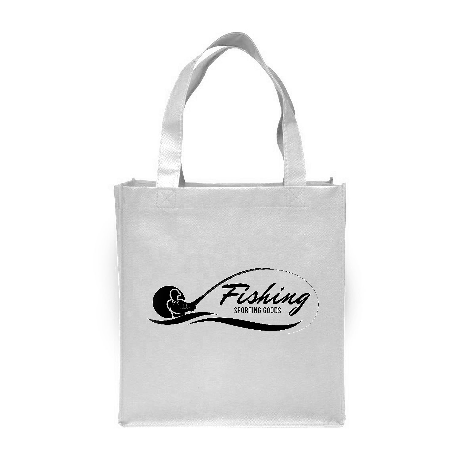 Clipper Non-Woven Grocery Tote Bag (2 Color Imprint) 12