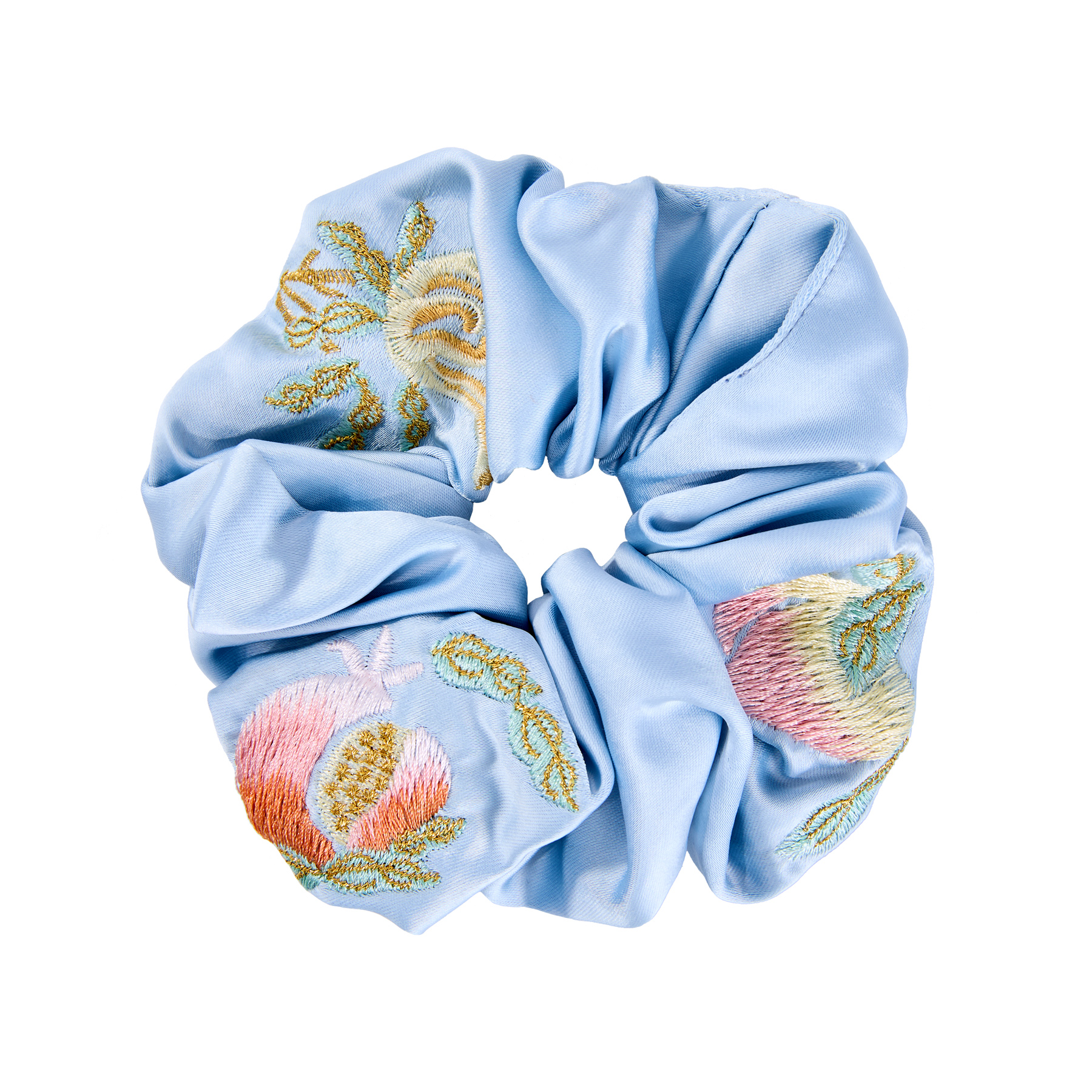 6'' Wide Satin Elastic Hair Scrunchie 2