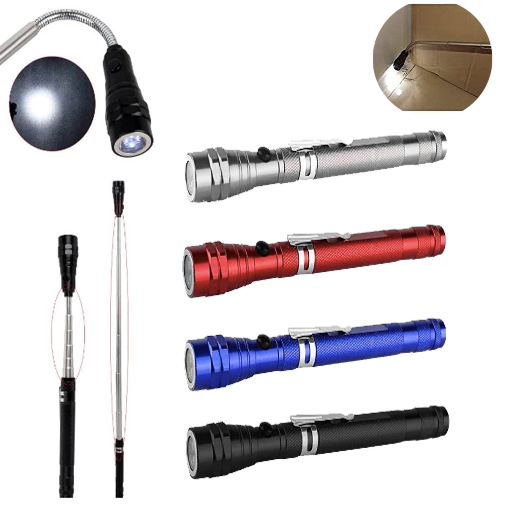 Portable LED Telescopic Flexible Extensible Flashlights 2