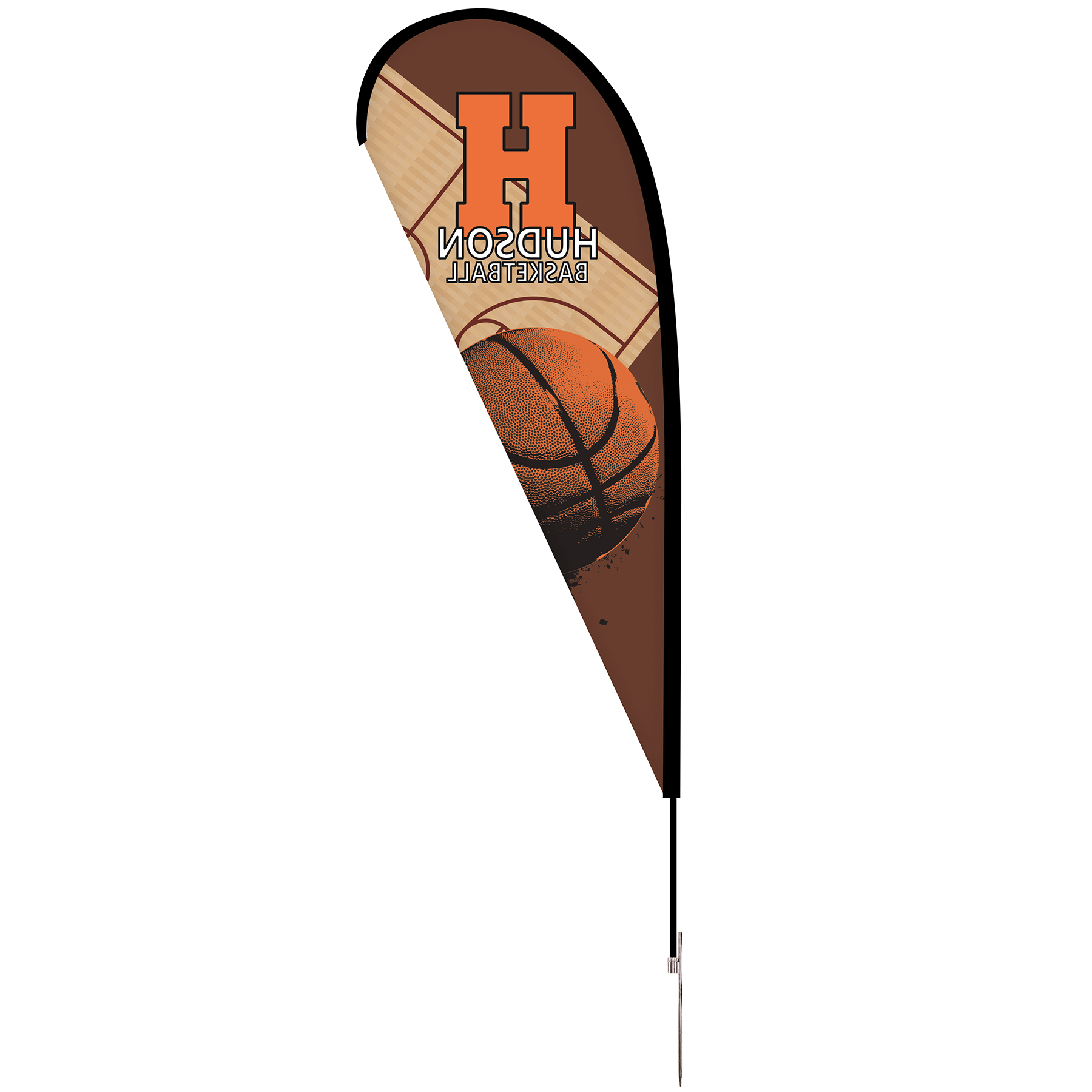 12' Single Reverse Portable Teardrop Banner w/ Hardware Set 2