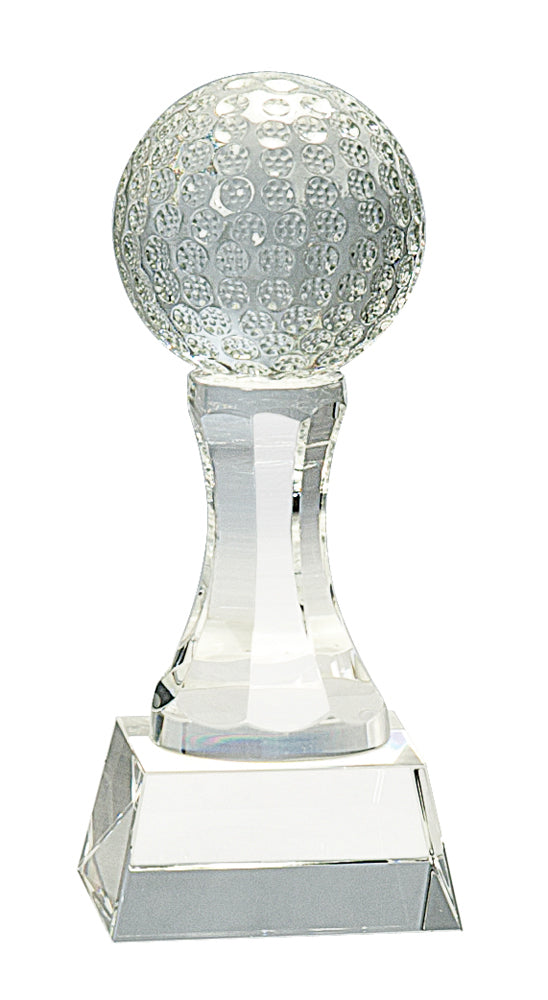Crystal Golf Ball On Clear Pedestal Base 2