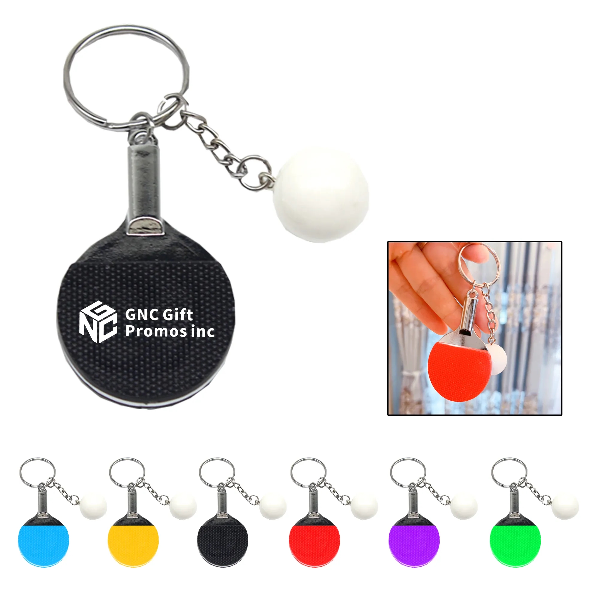 Promotional Table Tennis Keychain Gift 2.5" 5