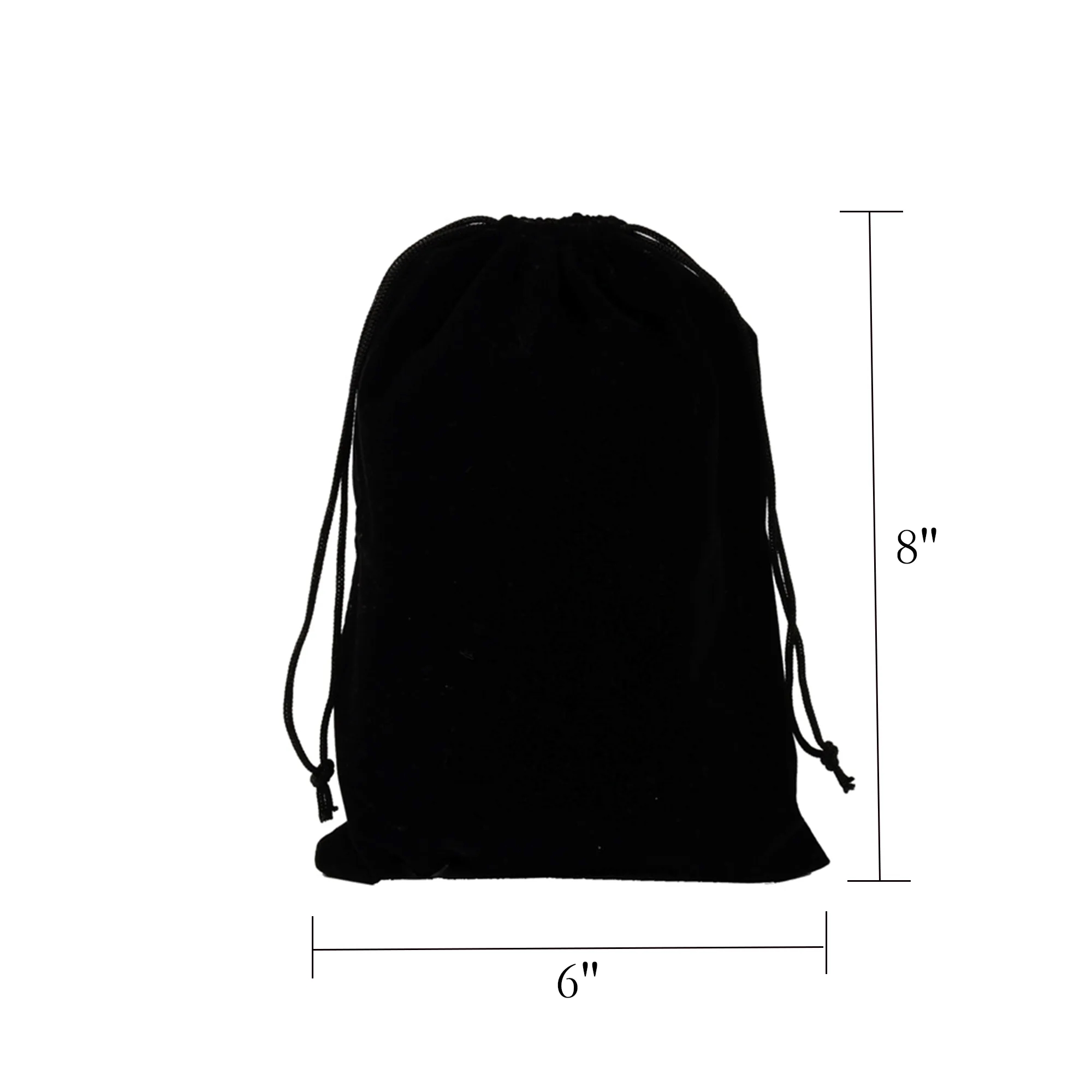 MOQ50 6" x 8" Big Drawstring Velvet Bag 2