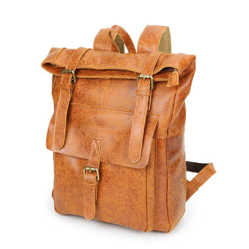 Large Waterproof Leather Backpack for Men and Women 6