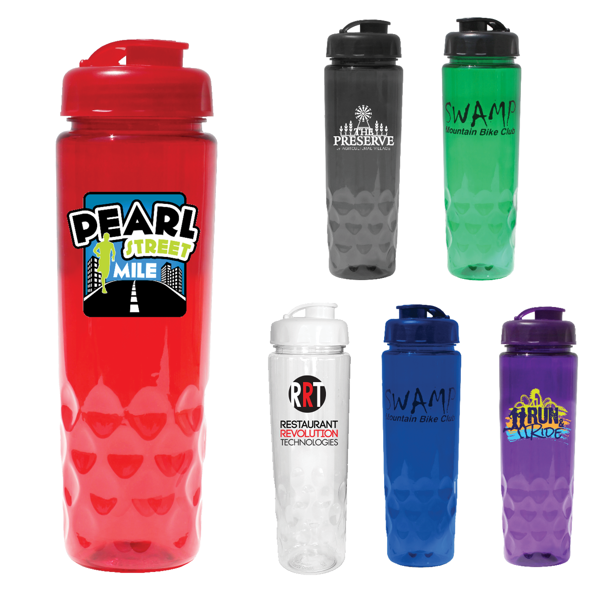 24 oz. Poly-Saver PET Bottle with Flip Top Cap 16