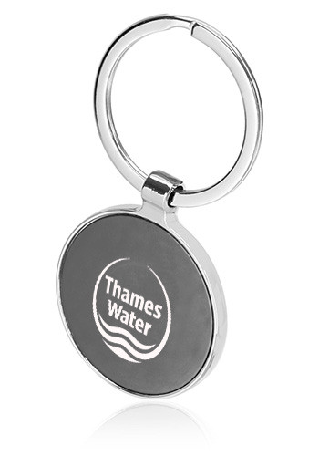 Round Black Keychains