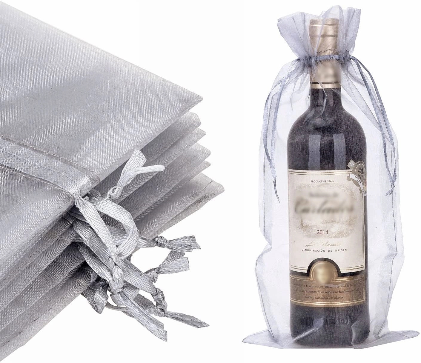 Organza 1-Bottle Wine Bag (With Draw-String) 3