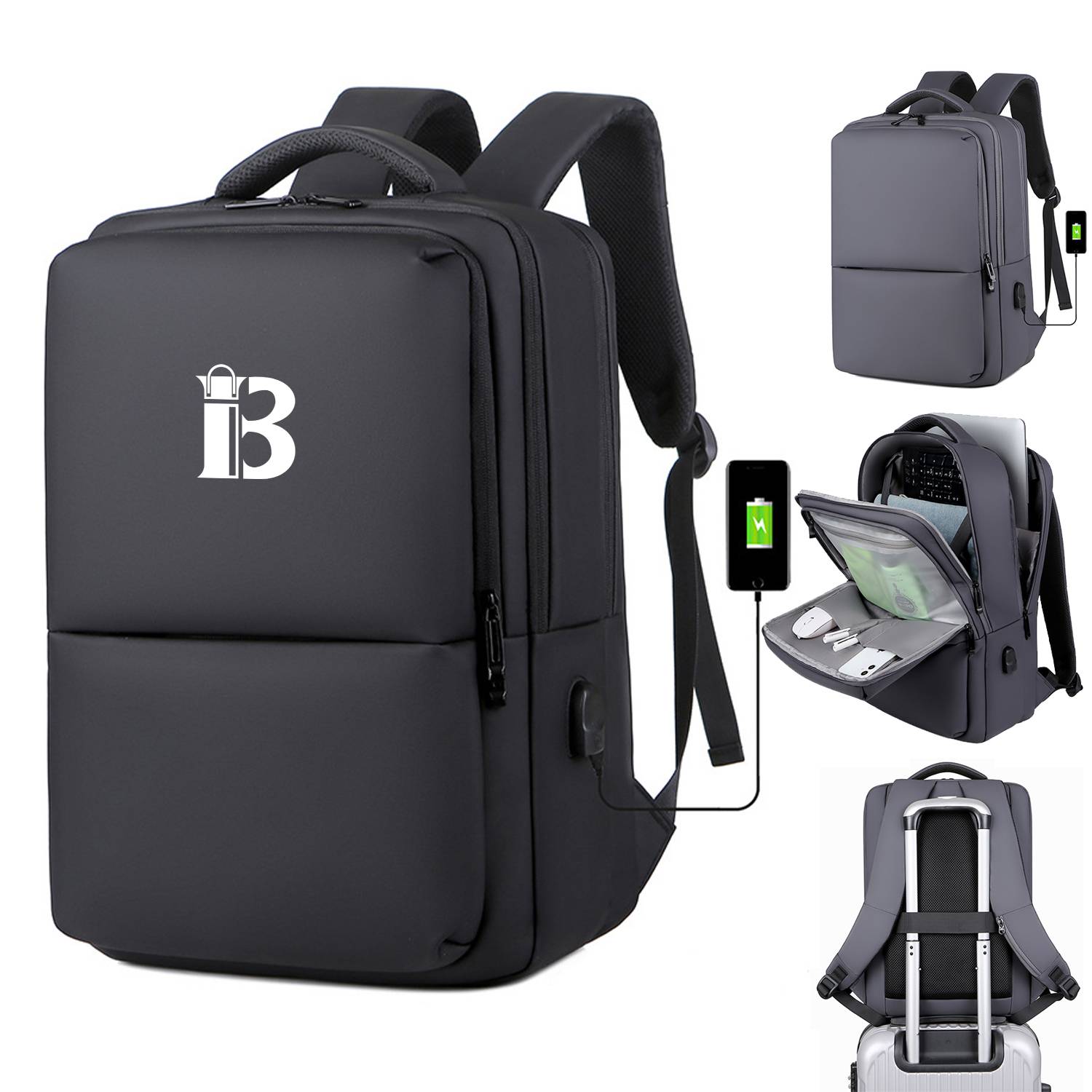 Laptop Backpack With USB Charging Port 1