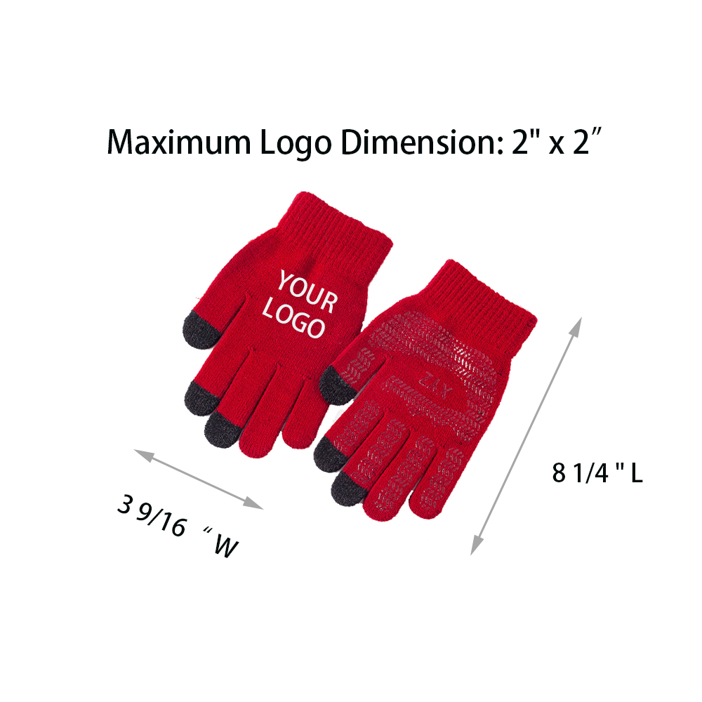 Woman Woolen Yarn Slip-proof Winter Touchscreen Gloves 3