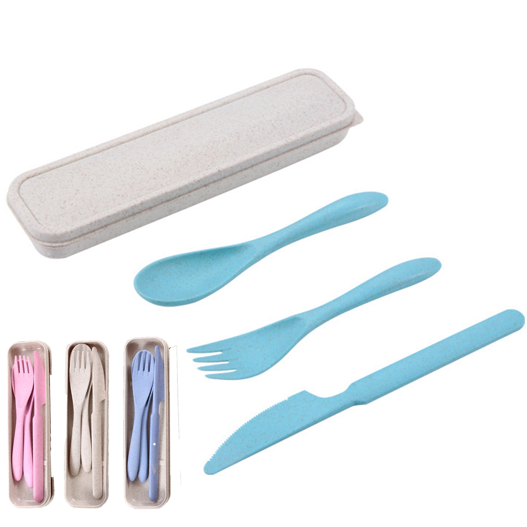 Portable Pvc Straw Tableware Set 2