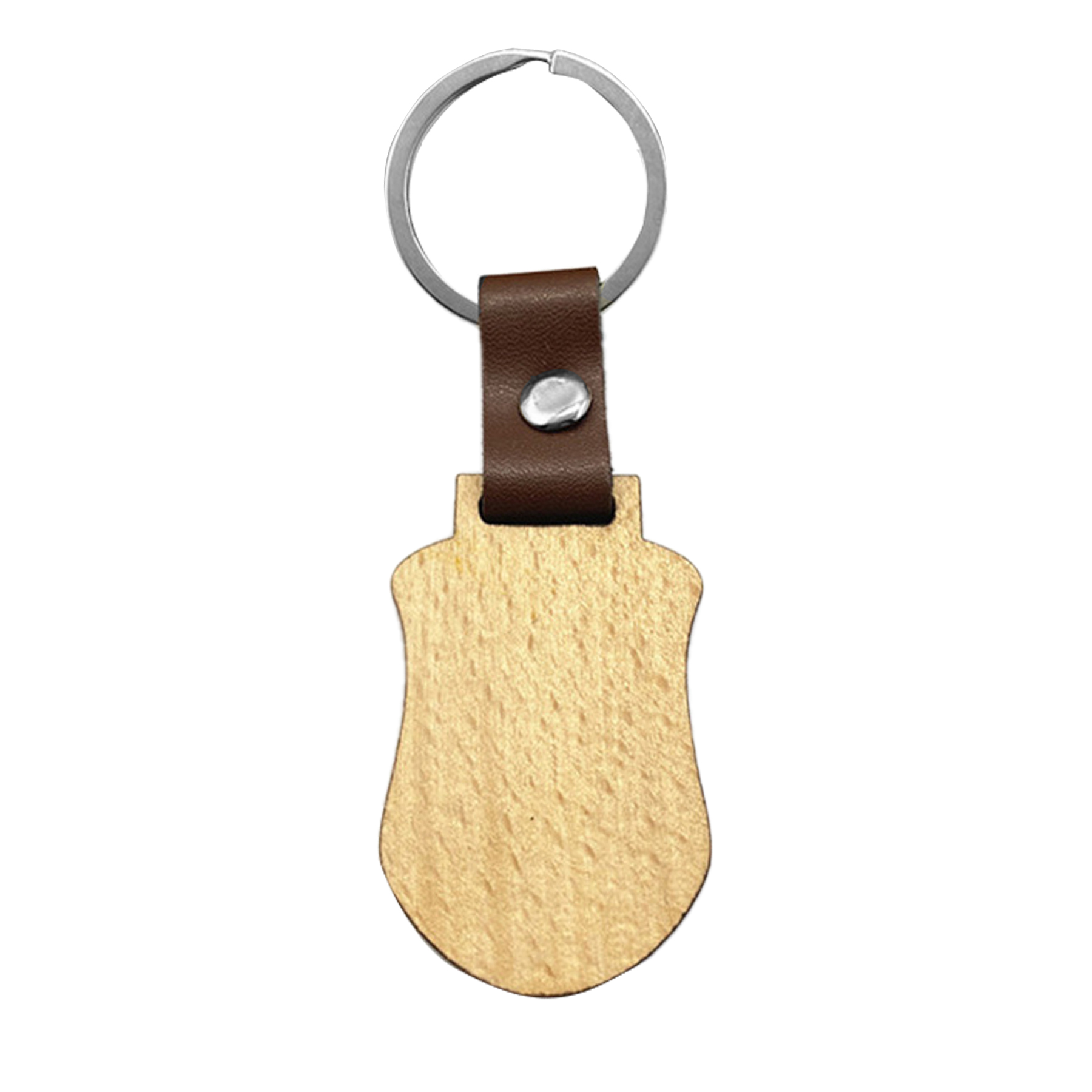 Badge Wooden Keychain 2