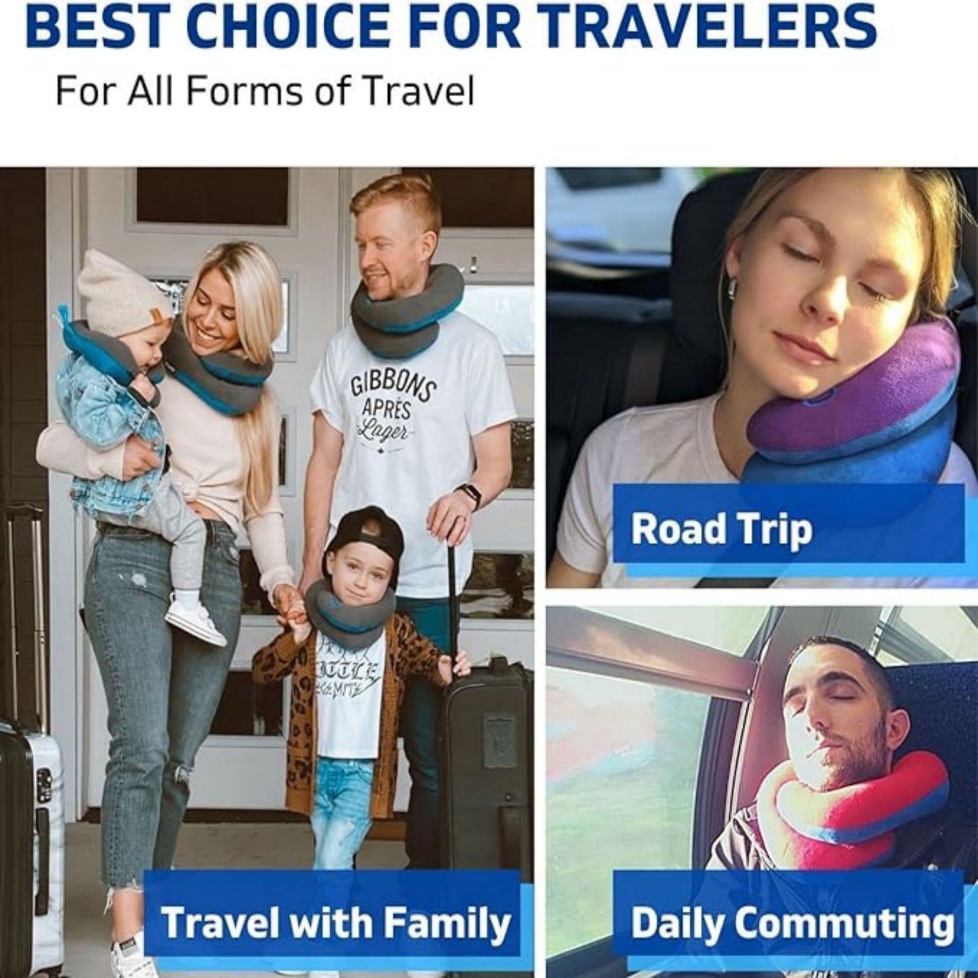 Neck Pillow For Travel Provides Double Support To The Head 2