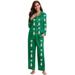 Women's Pajama Sets Long Sleeve Button Down Sleepwear 8