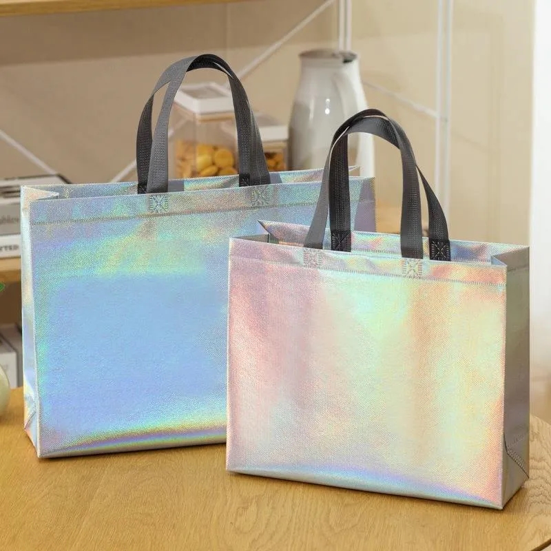 Iridescent Party Gift Bags with Non-Woven Material 2