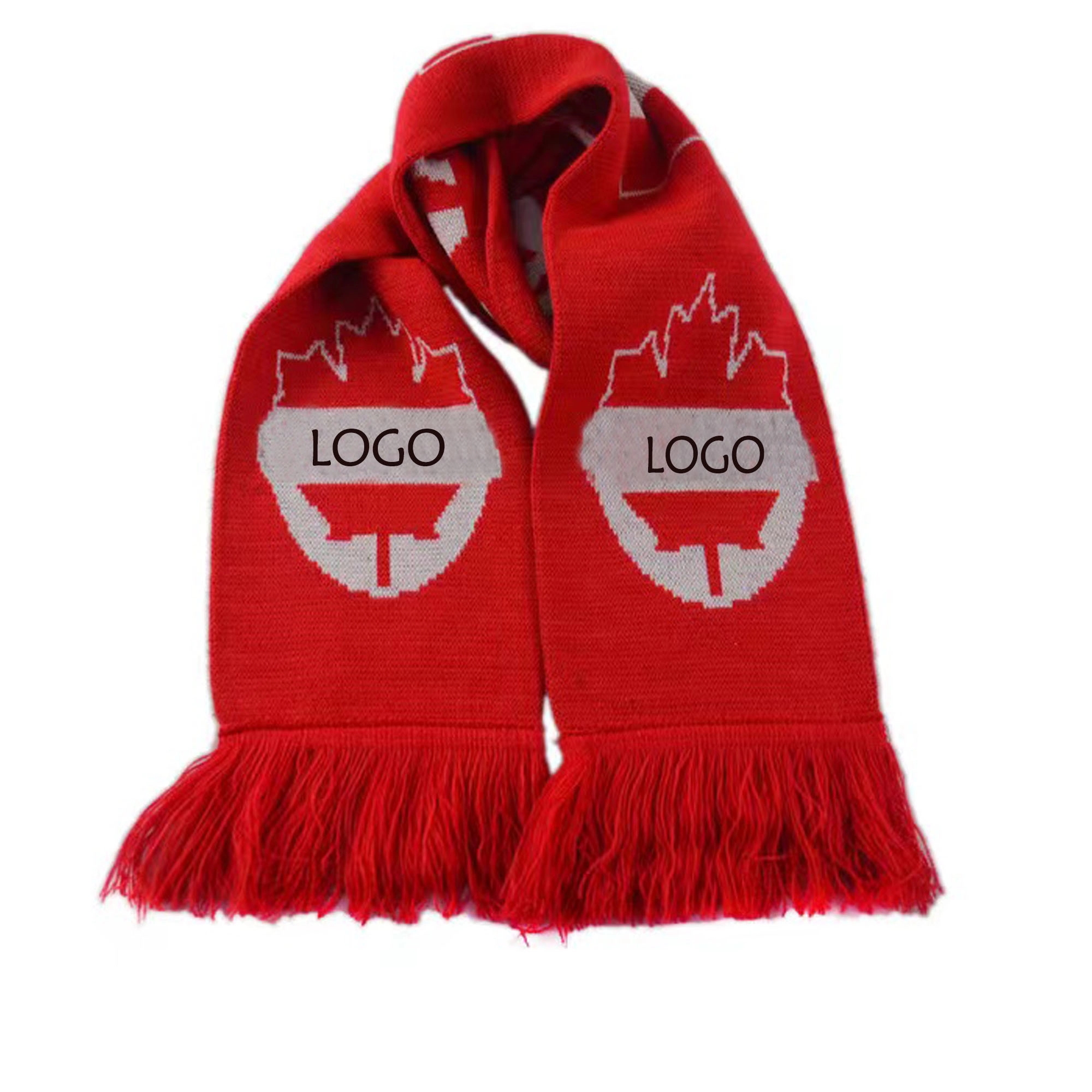 Knitted Acrylic Scarf With Fringe MOQ 100pcs 3