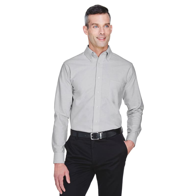 UltraClub Men's Classic Wrinkle-Resistant Long-Sleeve Oxford 15
