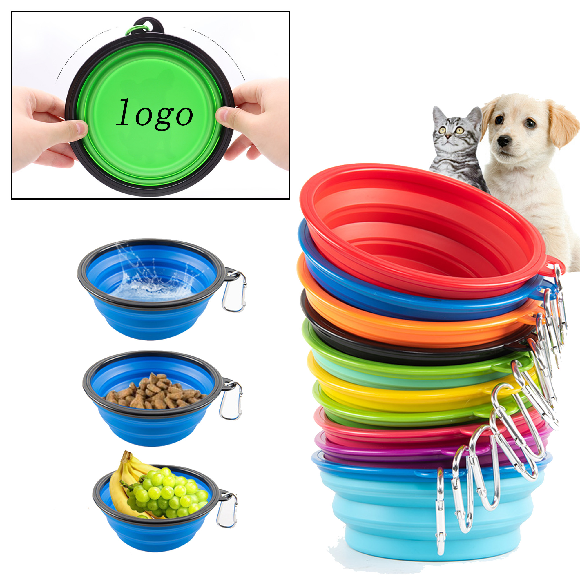 12oz Portable TPE Pet Folding Bowl 2