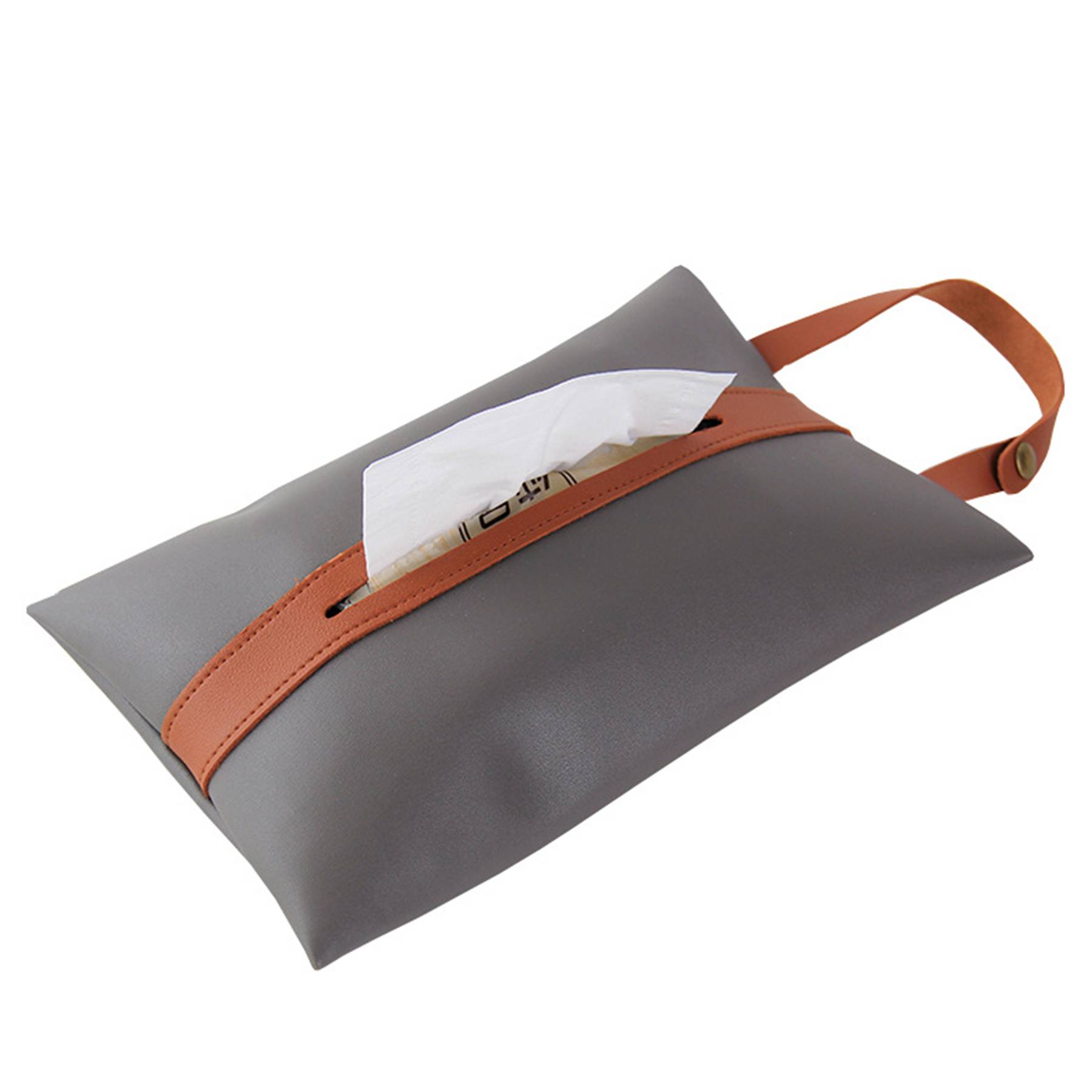 PU Leather Tissues Box with Hanging Strip 8