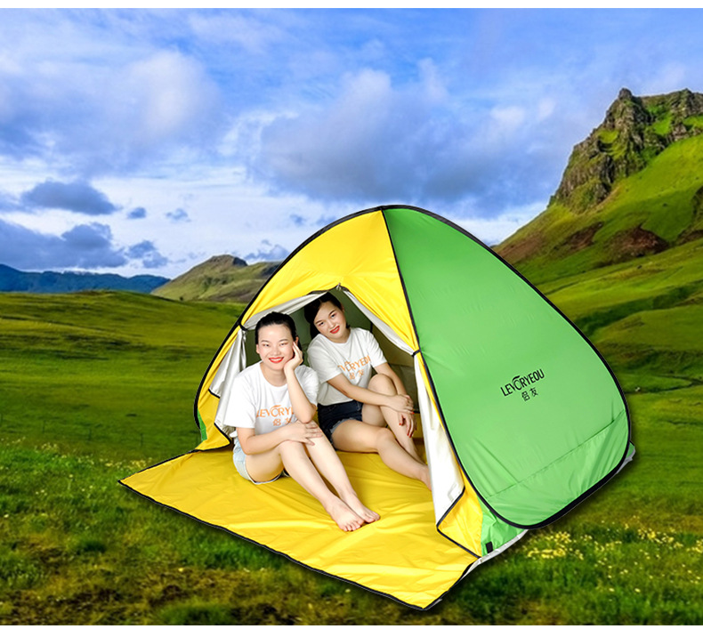 UV Protection Beach Tent With Silver Coating 2