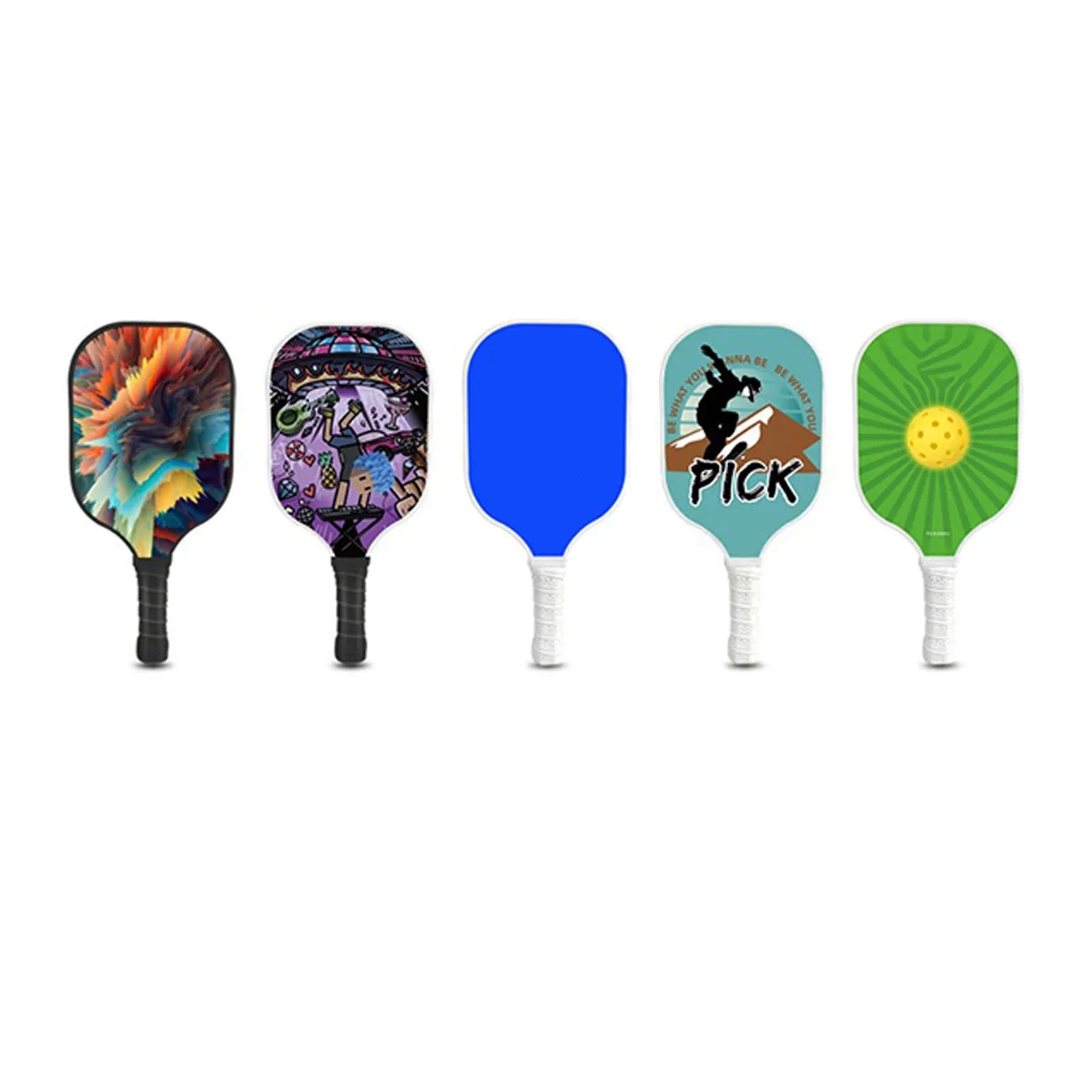 Unisex Comfort Grip Carbon Fiber Pickleball Paddles Set 4