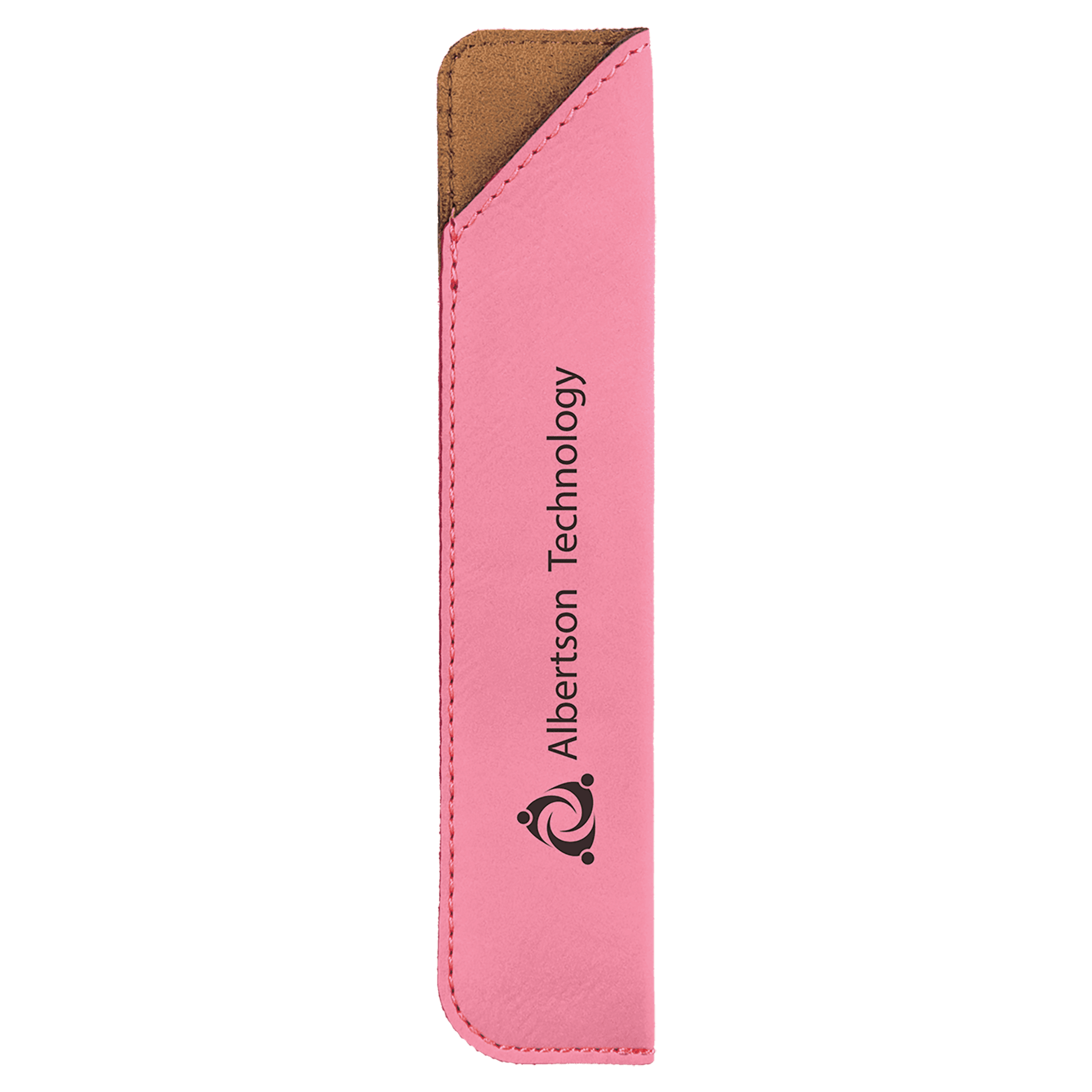6 1/4" Pink Leatherette Pen Sleeve 1